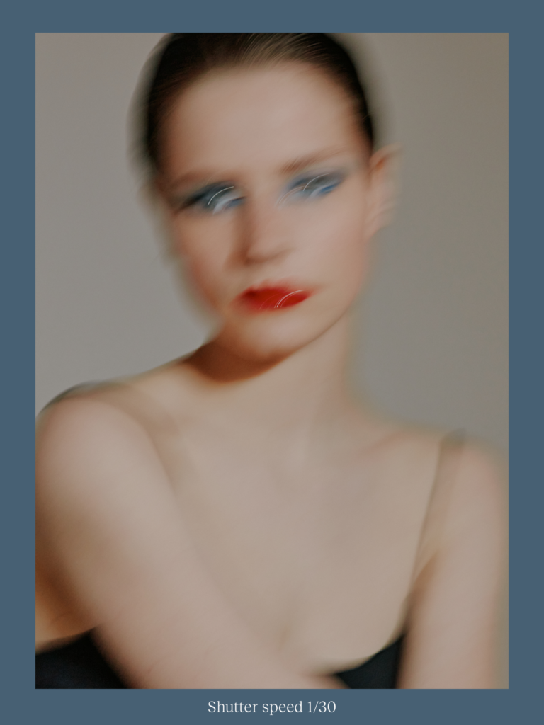 Beauty photography of model with motion blur
